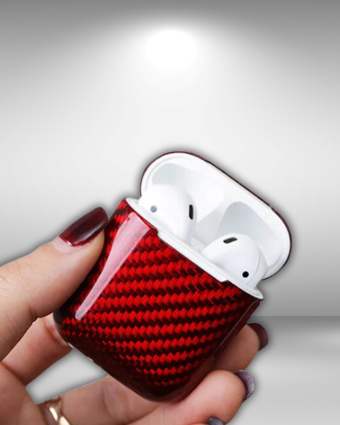 حافظة AirPods المصنوعة من ألياف الكربون الحقيقية