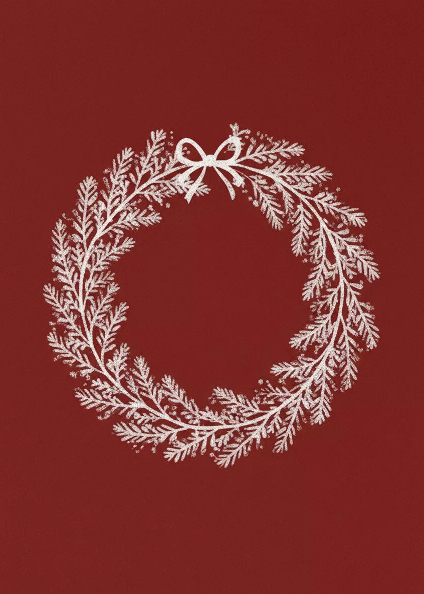 Wreath White Merry