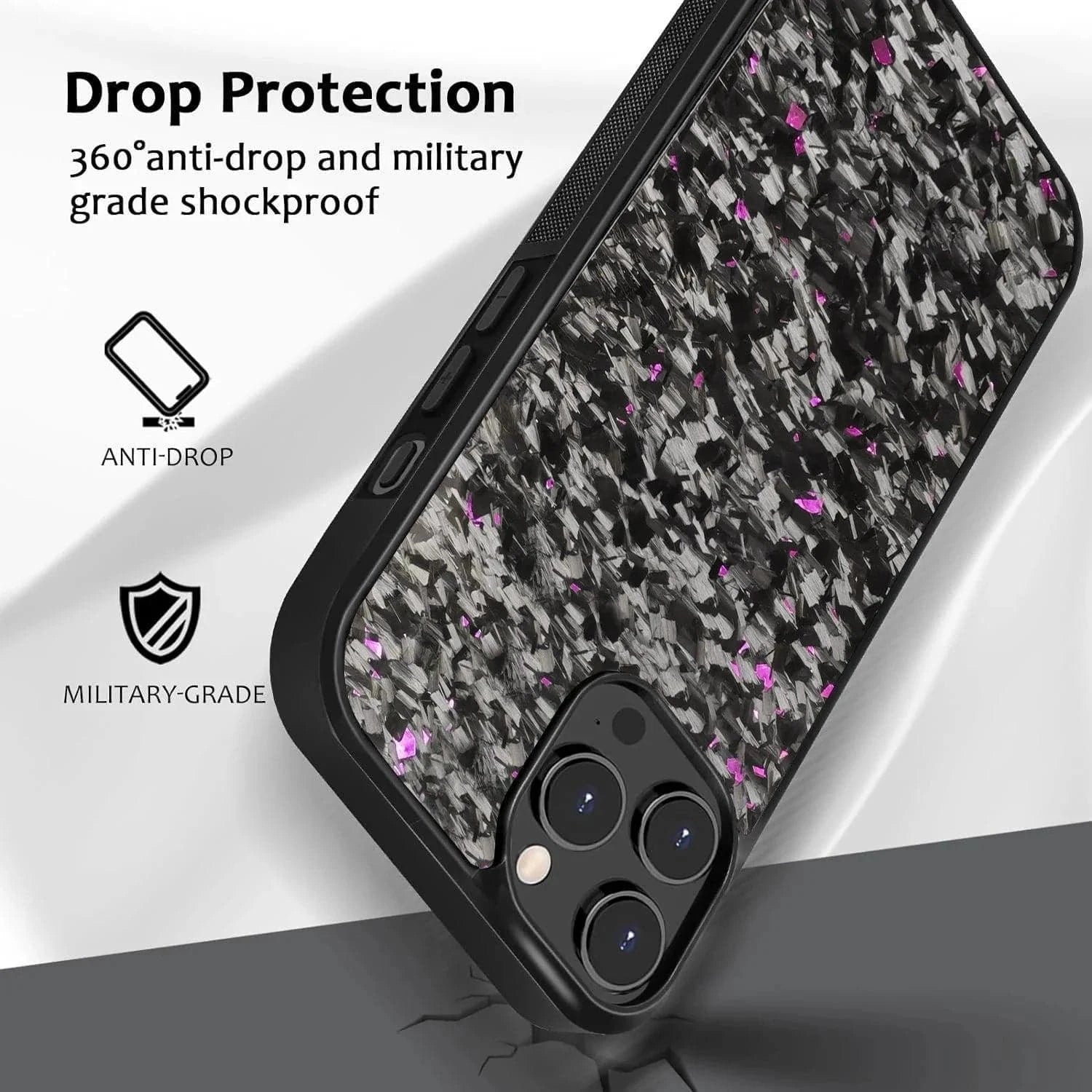 Real Black Classic Carbon Fiber Phone Case | iPhone | MAGSAFE - 